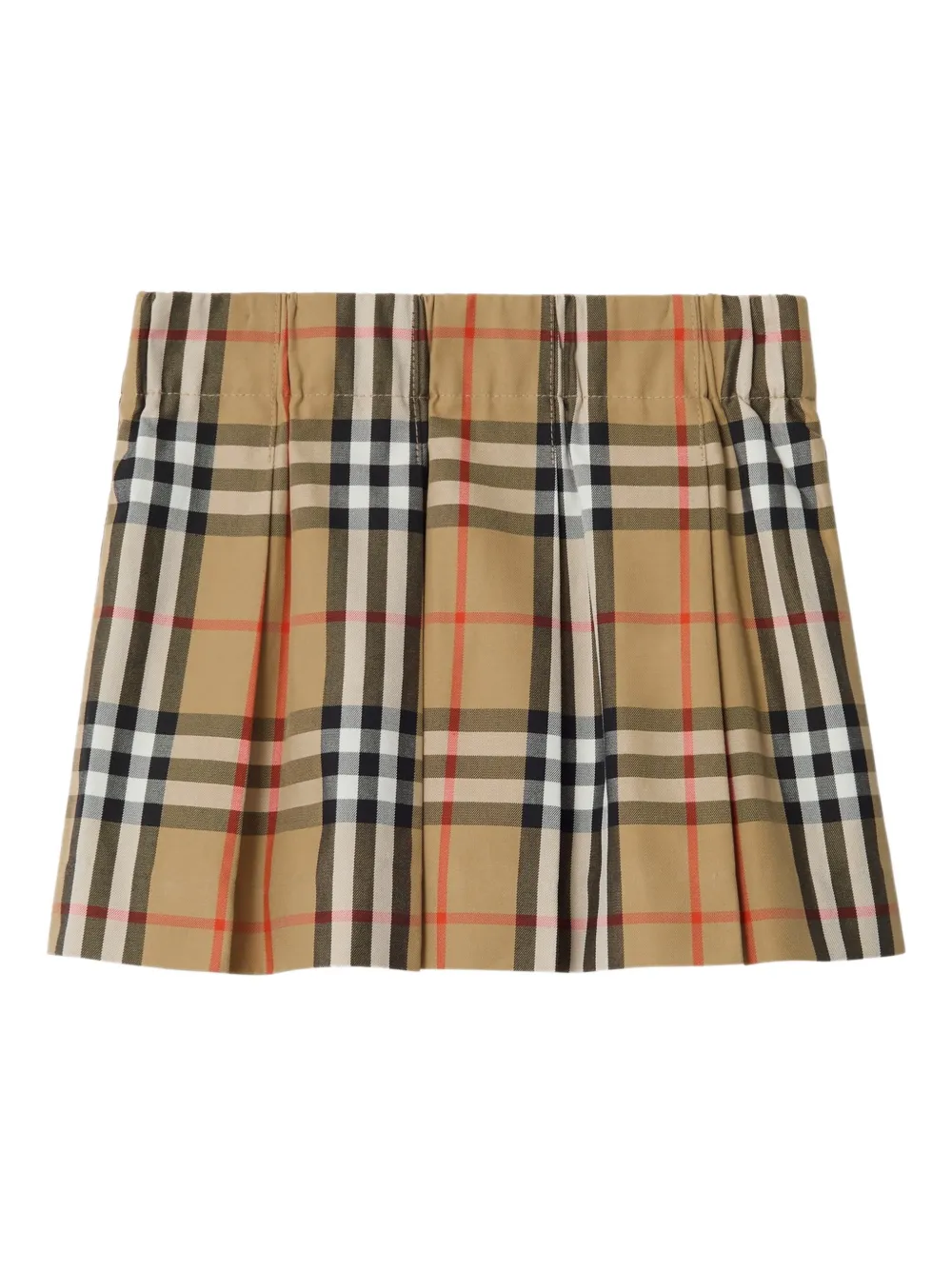 Burberry Kids Geruite plooirok - Beige