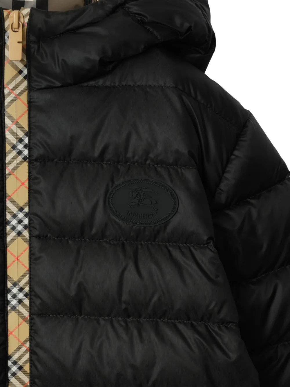 Burberry Kids Donsjack met capuchon Zwart