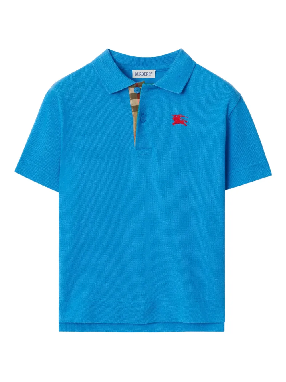 Burberry Kids EKD cotton polo shirt - Blau