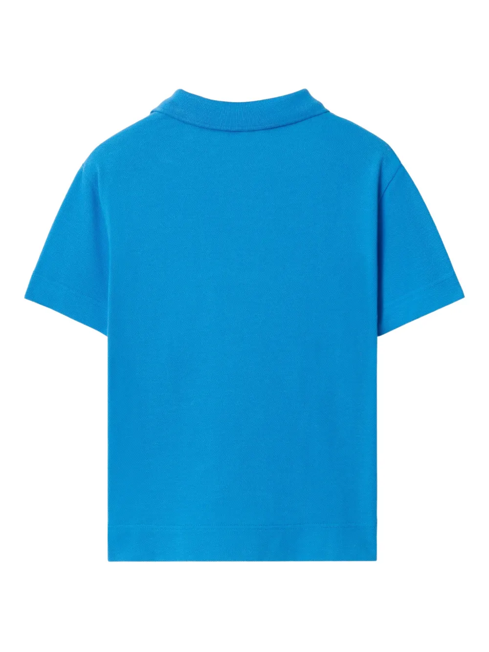  Burberry Kids Ekd Cotton Polo Shirt - Blue 