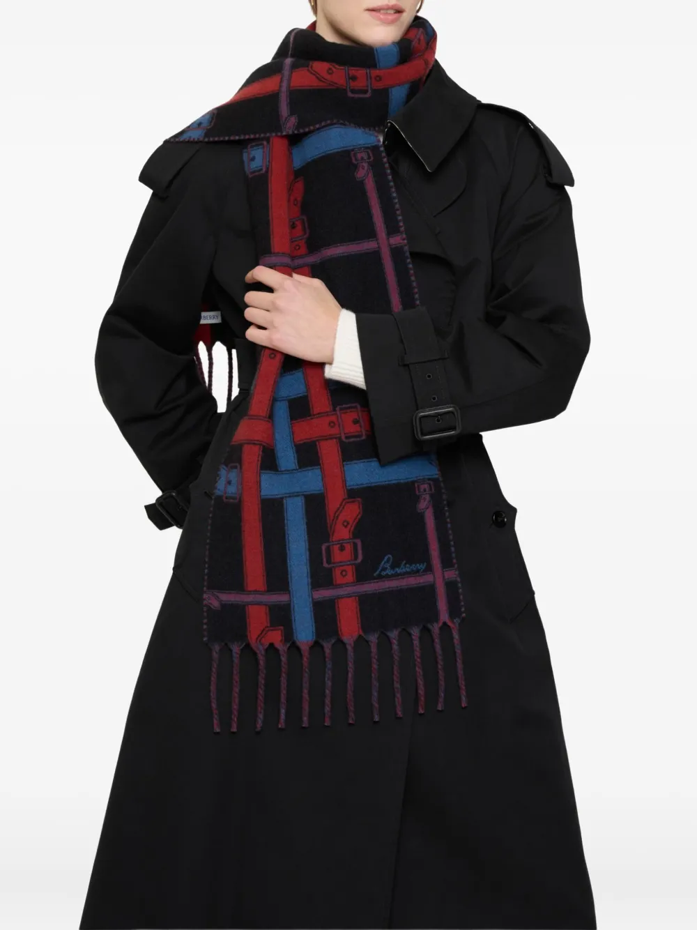 Burberry Belt Check cashmere scarf | Men | Image 2