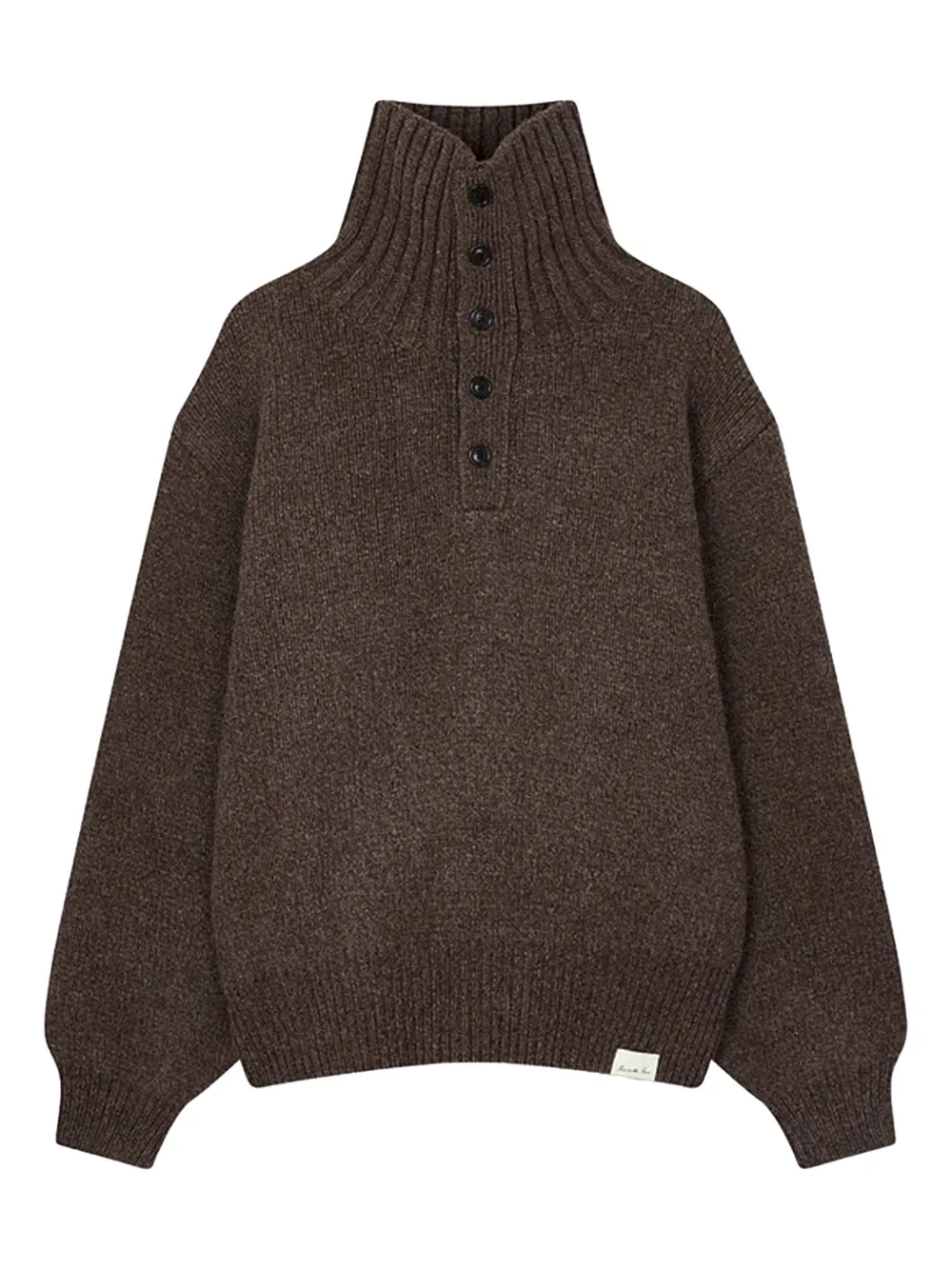 Man On The Boon. high-neck sweater | Brown | Image 1