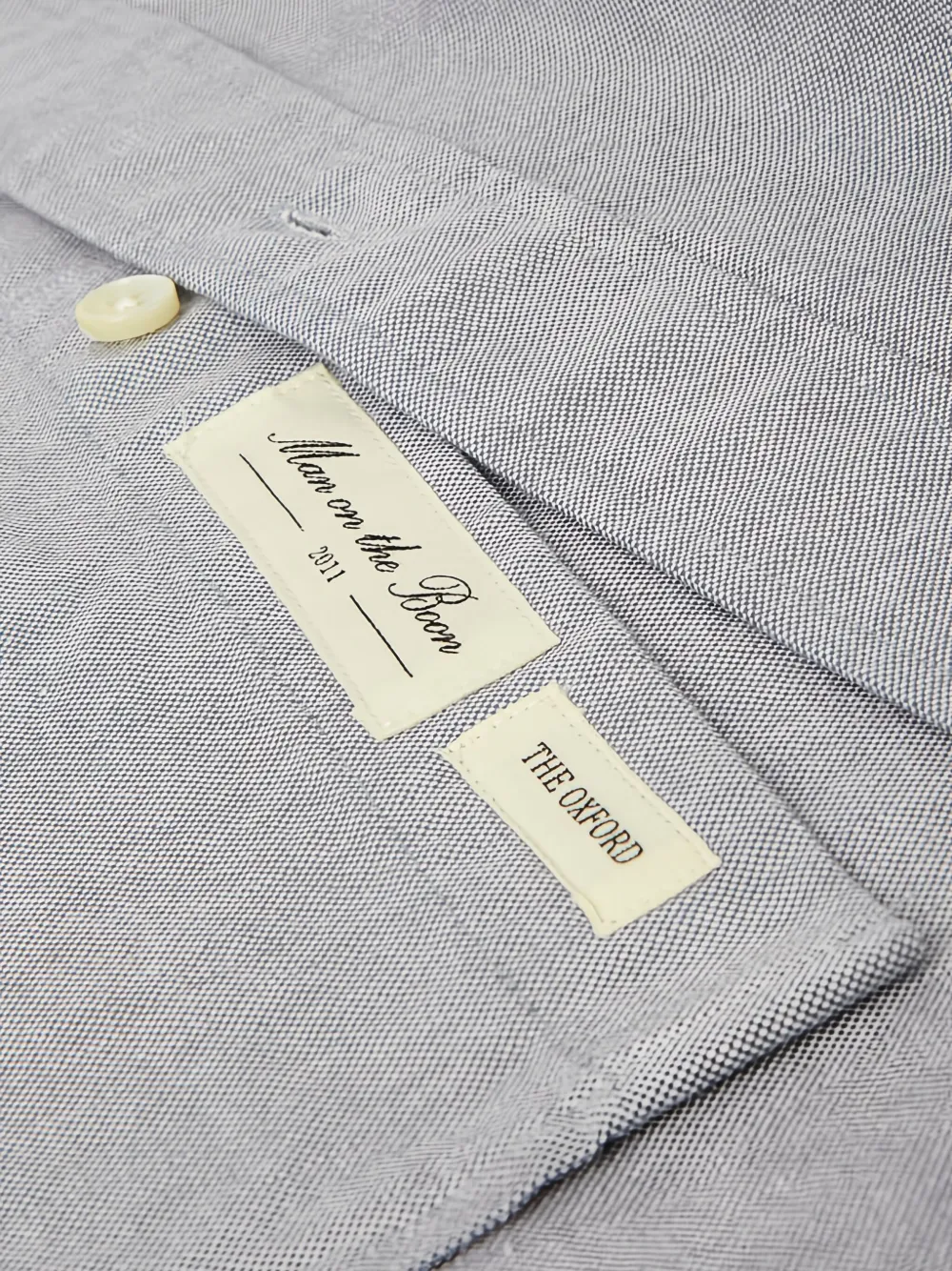 Man On The Boon. Button Oxford Shirt In Gray