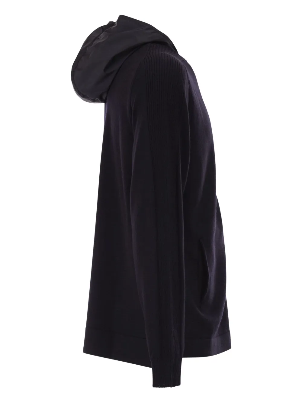 Logo-Patch Hooded Cardigan