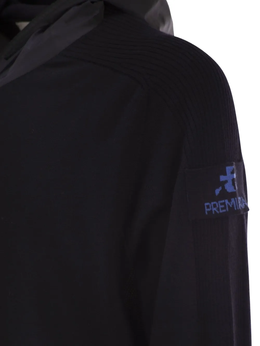 Logo-Patch Hooded Cardigan