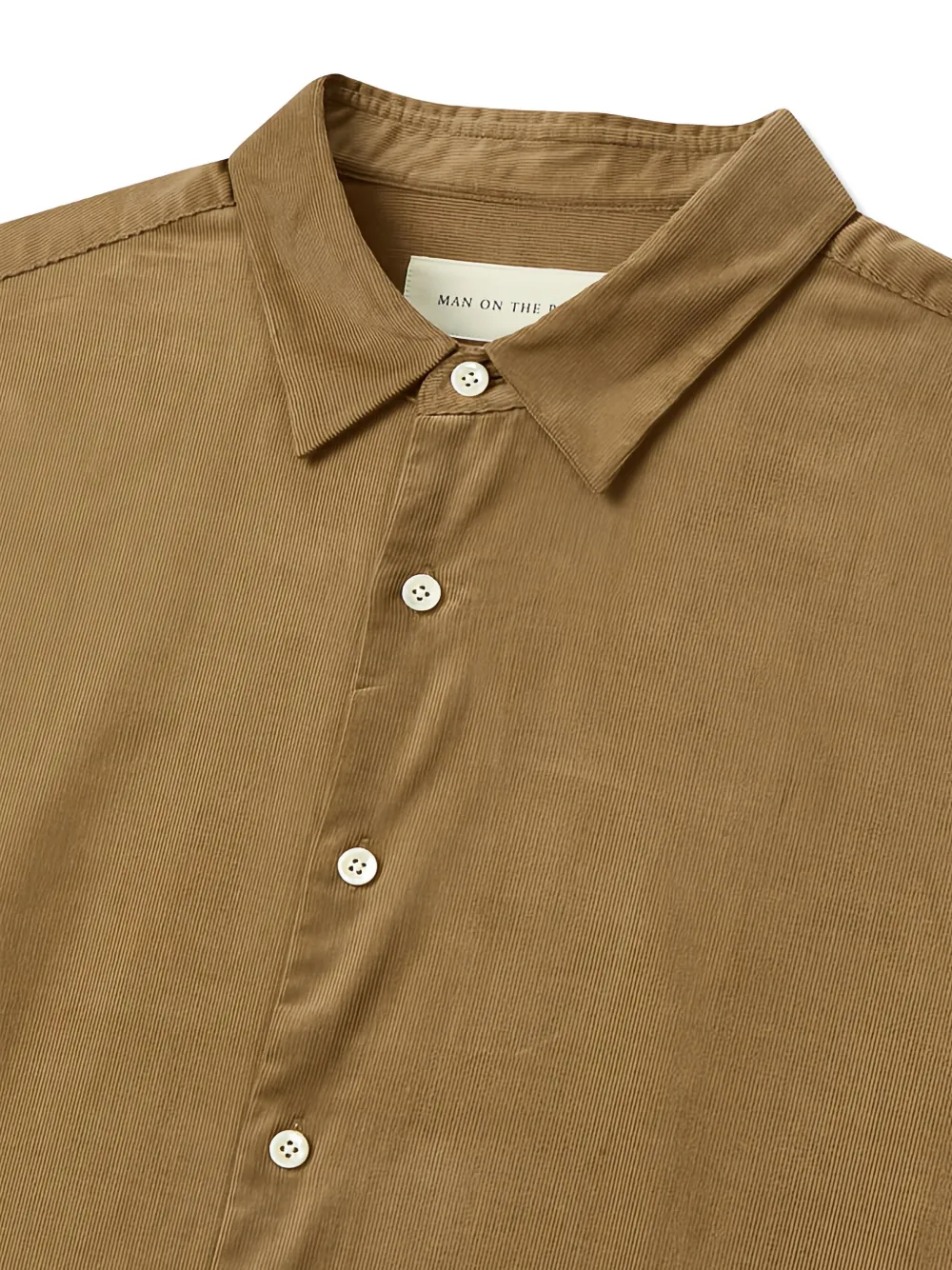 Man On The Boon. Corduroy Buttoned Shirt In Brown