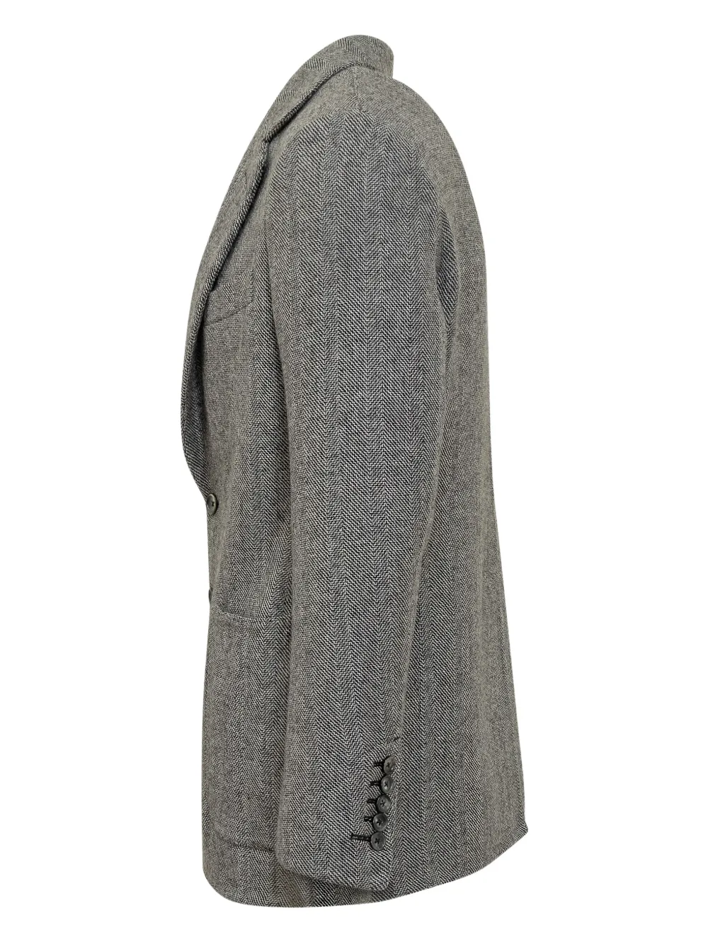 TOM FORD chevron-pattern single-breasted blazer Zwart