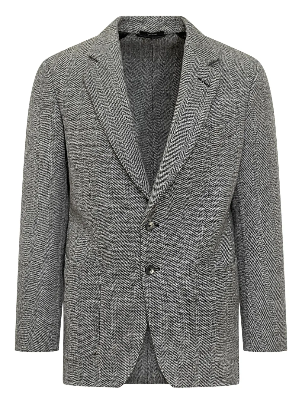 TOM FORD chevron-pattern single-breasted blazer | Black | Image 1