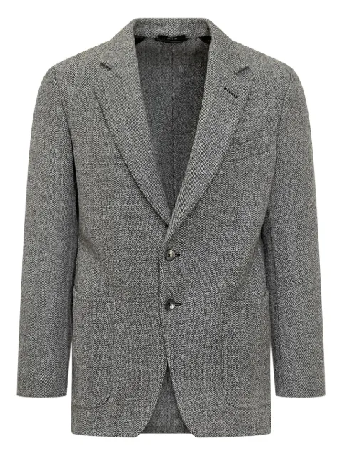 TOM FORD chevron-pattern single-breasted blazer