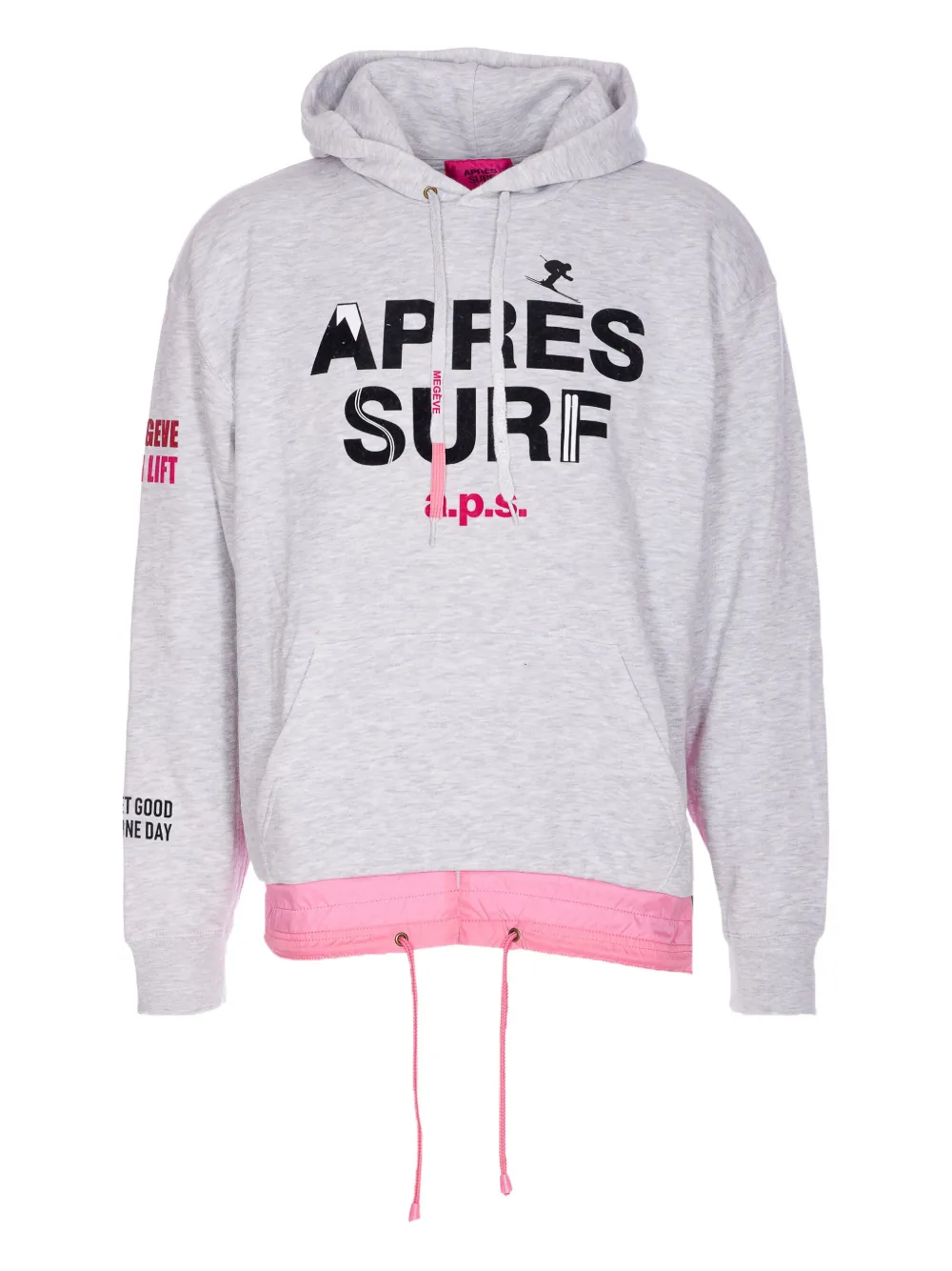 Pret A Surf logo-print hoodie - グレー Pret A Surf logo-print hoodie - グレー