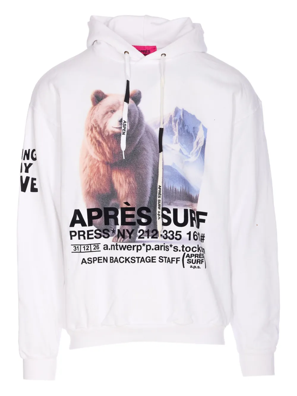 Pret A Surf print logo hoodie - Bianco