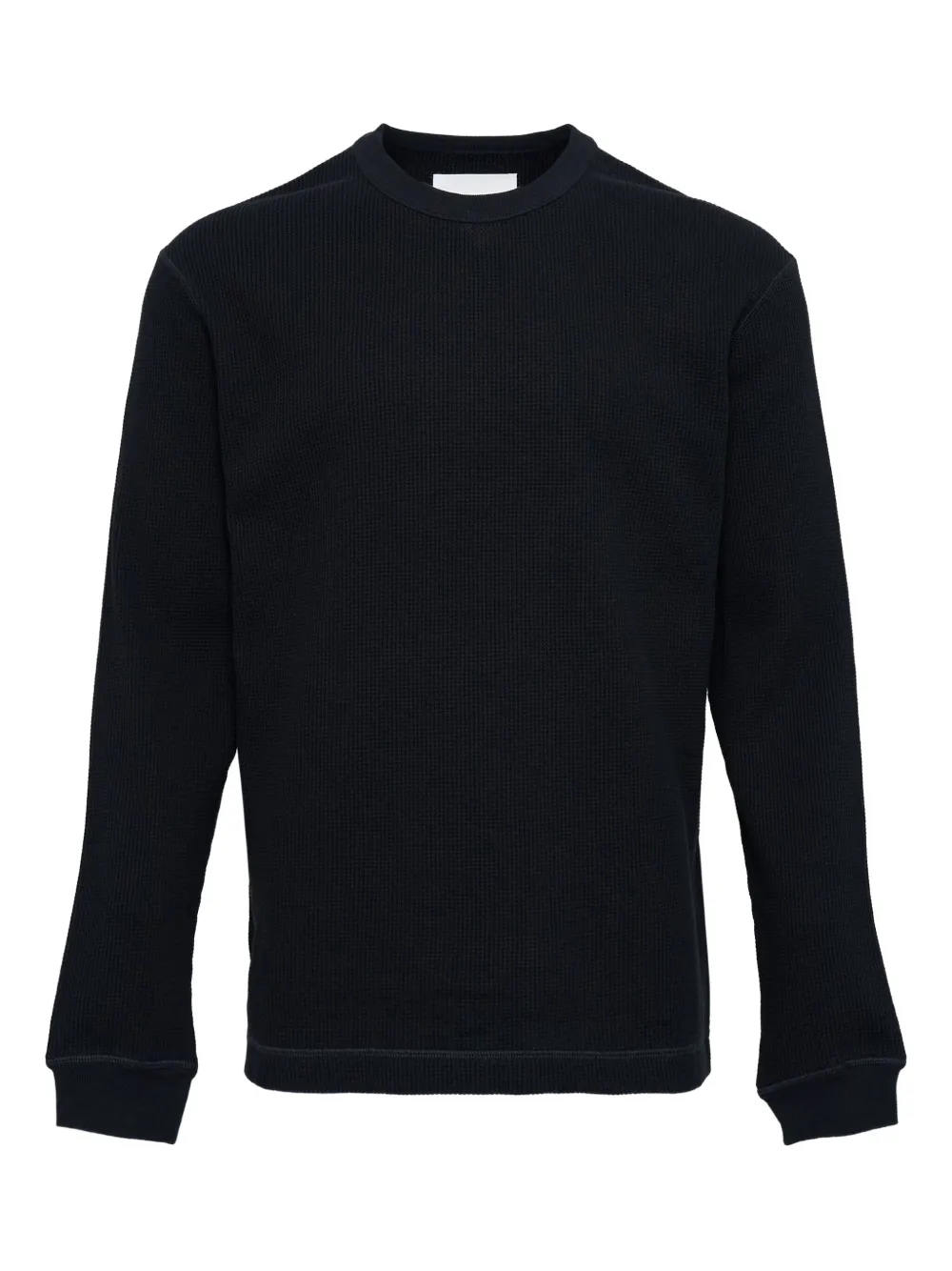 Jil Sander waffle-knit long-sleeve T-shirt - ブラック Jil Sander waffle-knit long-sleeve T-shirt - ブラック