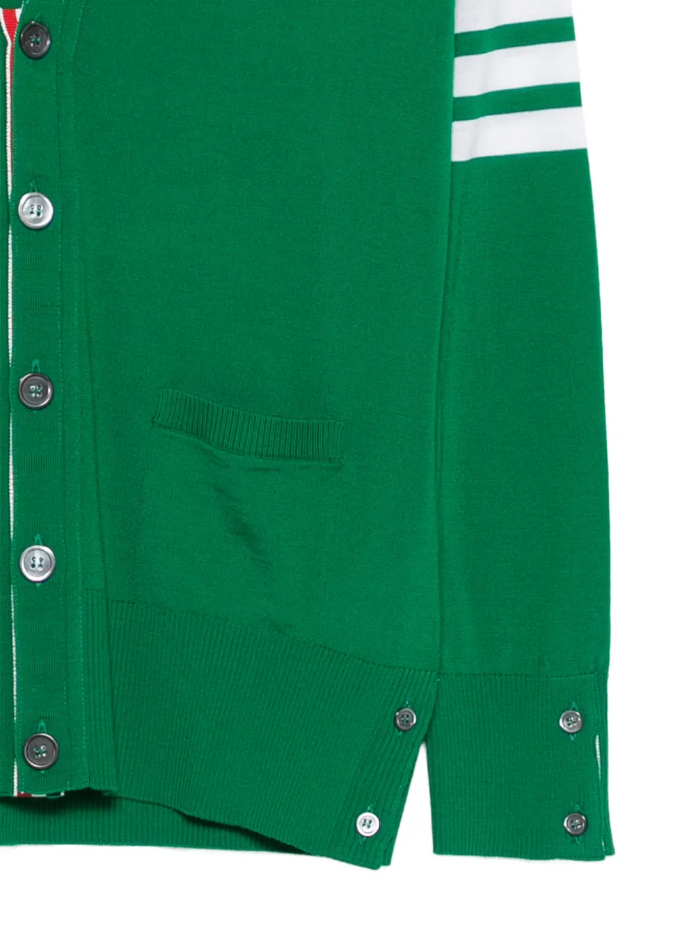 Thom Browne Vest met V-hals Groen