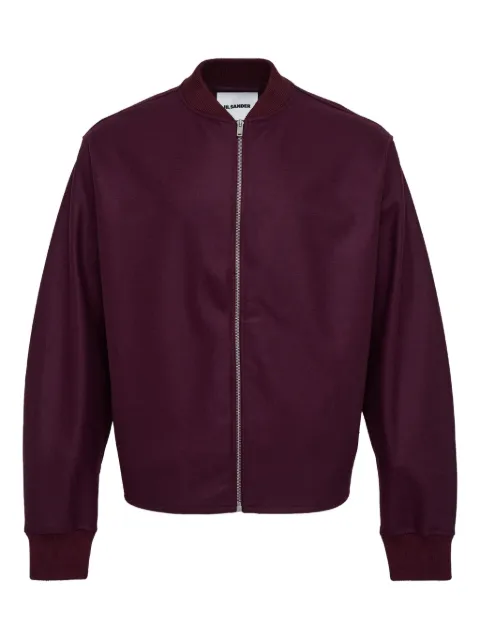 Jil Sander Melton zip-up wool bomber jacket