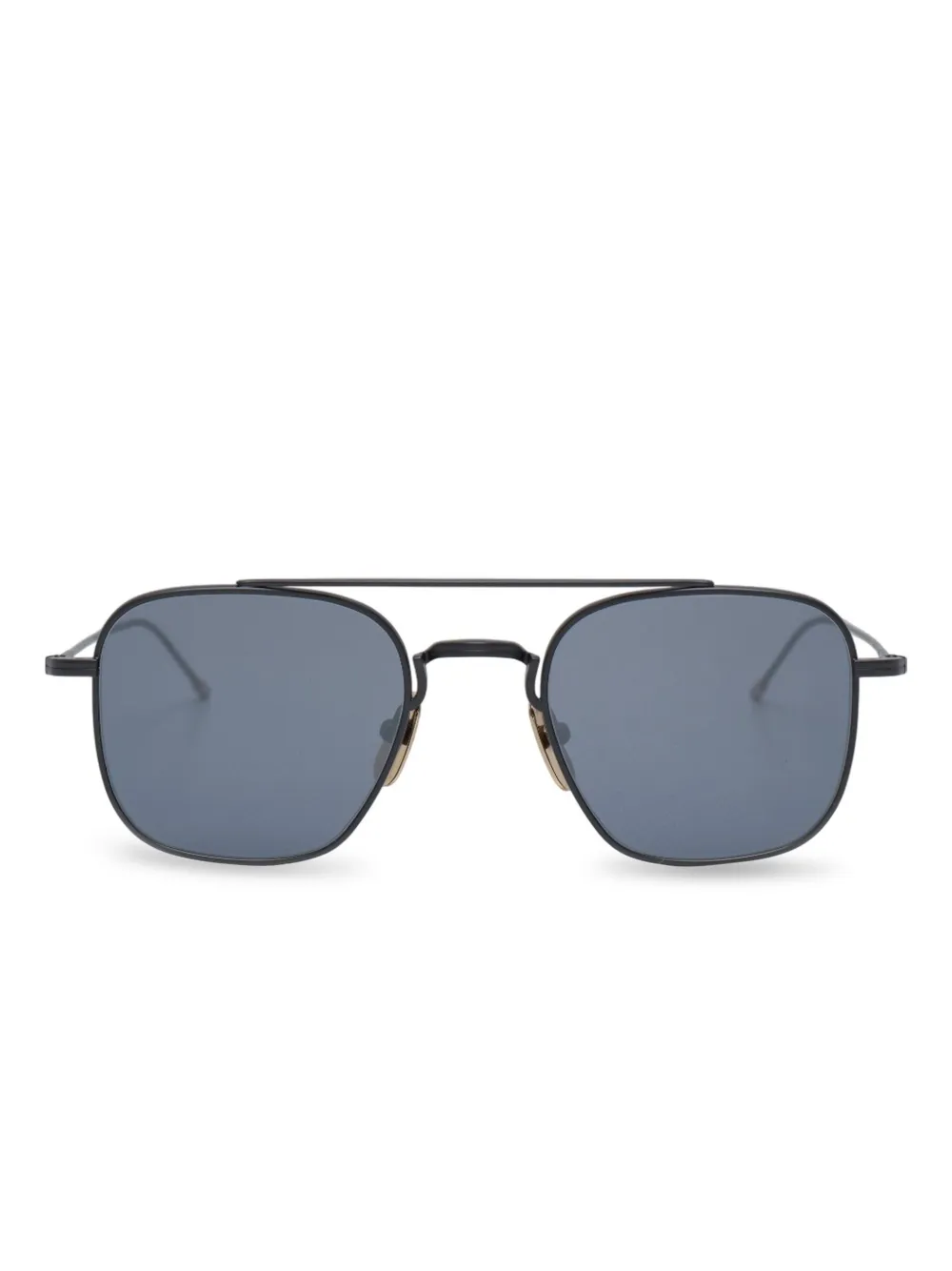 Thom Browne Eyewear squared-frame titanium sunglasses - ブラック Thom Browne Eyewear squared-frame titanium sunglasses - ブラック