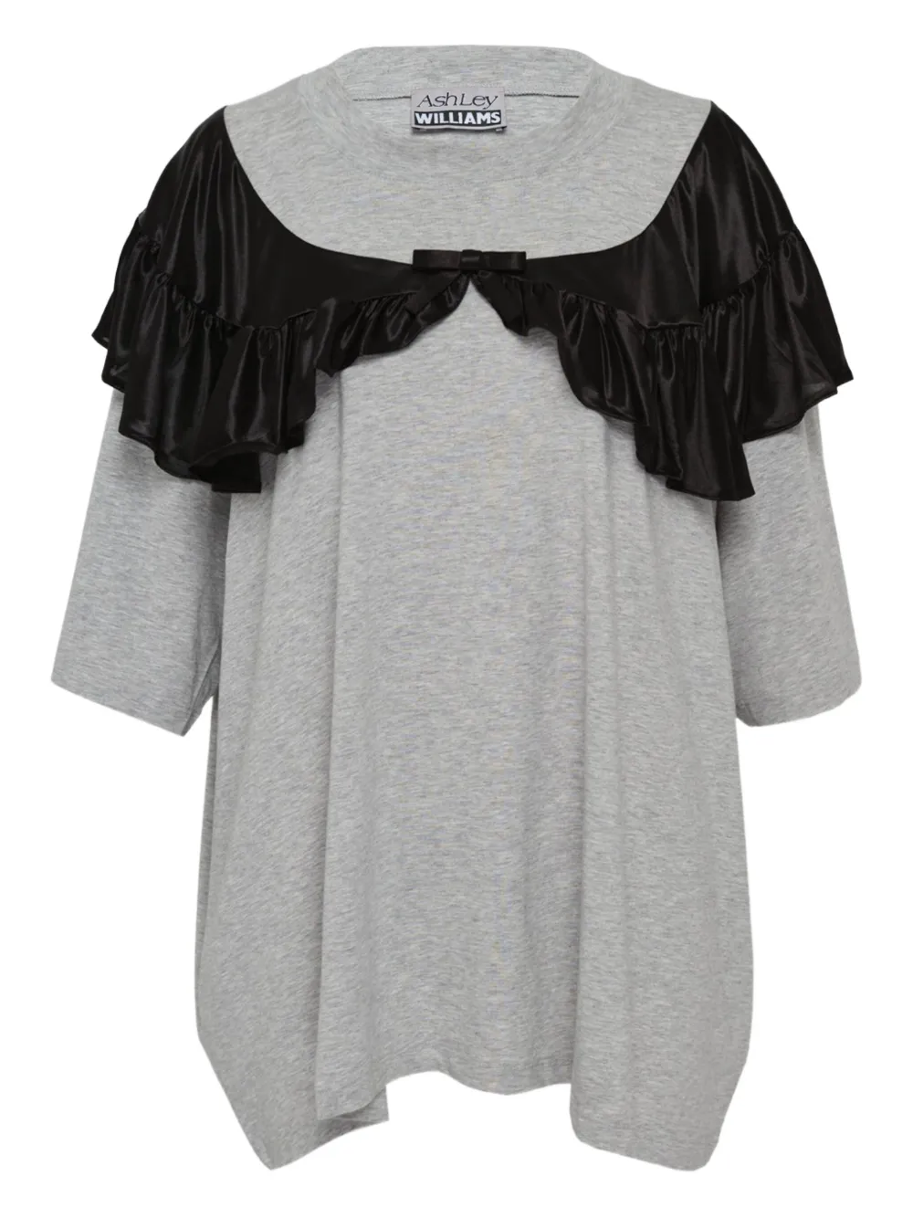 Ashley Williams Curtain ruffled T-shirt - グレー Ashley Williams Curtain ruffled T-shirt - グレー