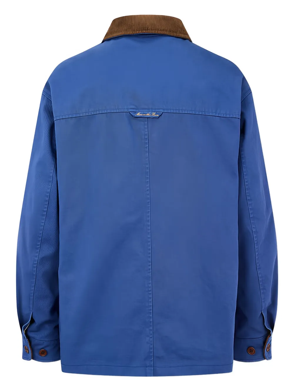 Man On The Boon. Corduroy-collar Jacket In Blue