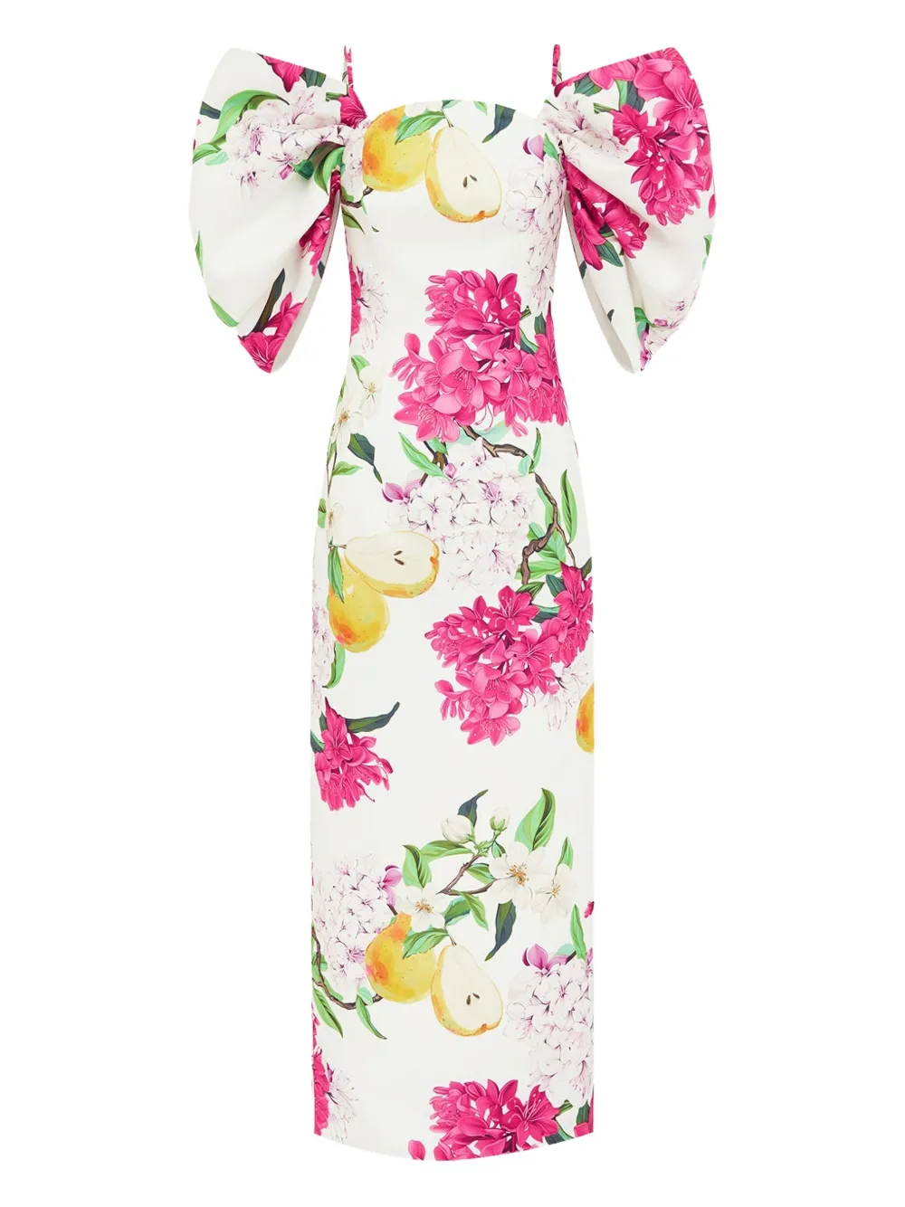 Leo Lin Arabella floral maxi dress - ホワイト Leo Lin Arabella floral maxi dress - ホワイト