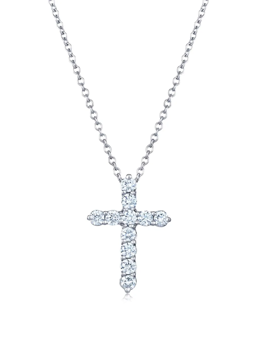 KWIAT 18K white gold cross-pendant diamond necklace - Argento
