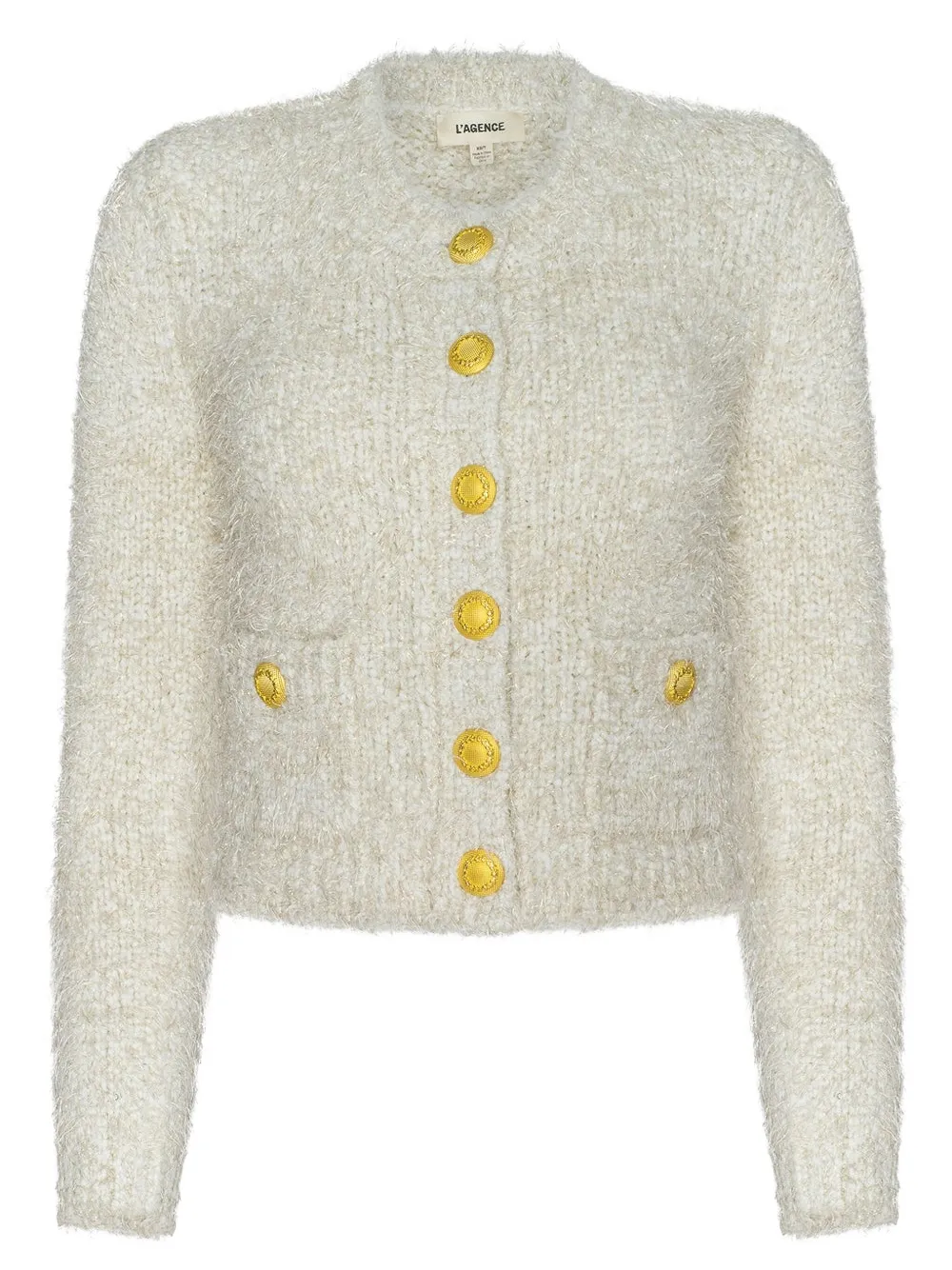 L'agence Una Button Cardigan In Brown