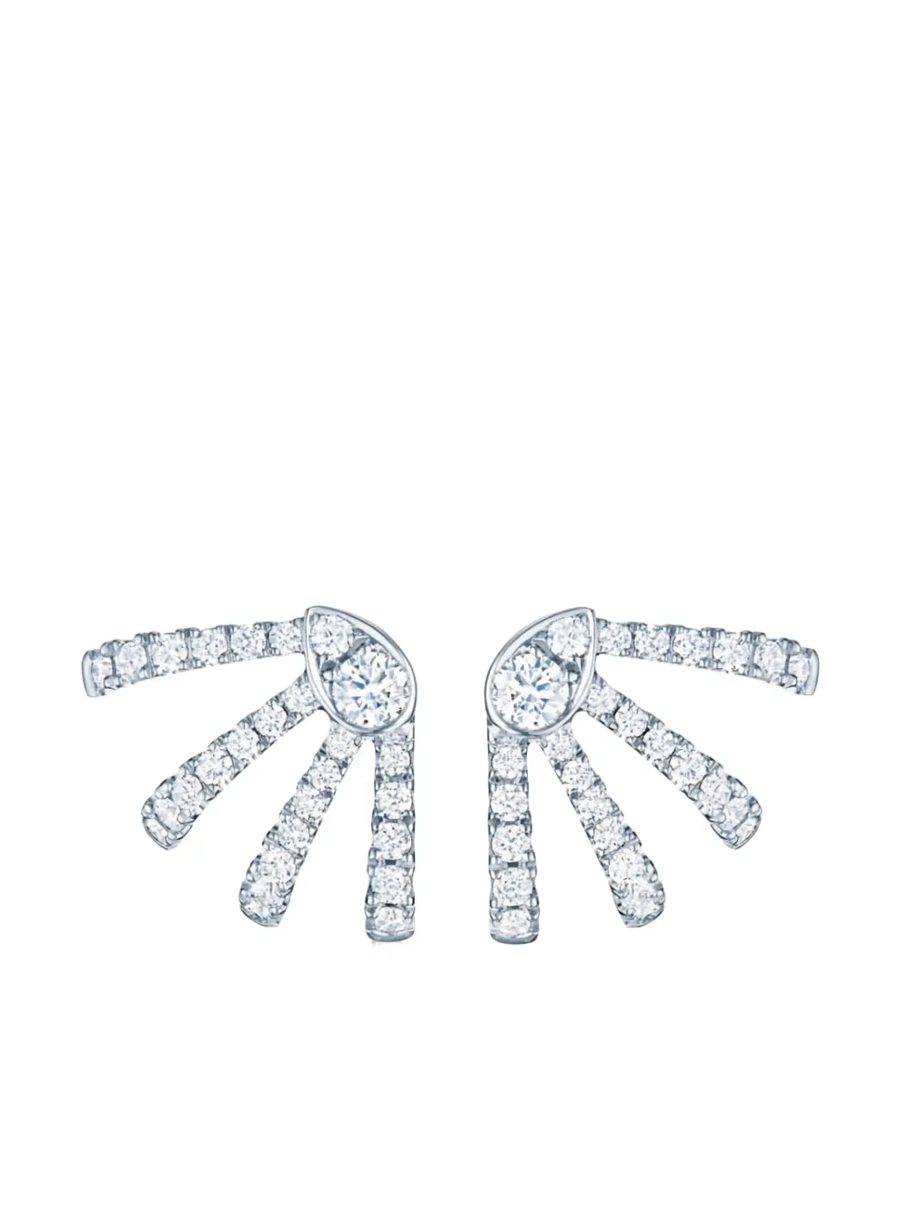 KWIAT 18K white gold wrap-design diamond earrings - Argento