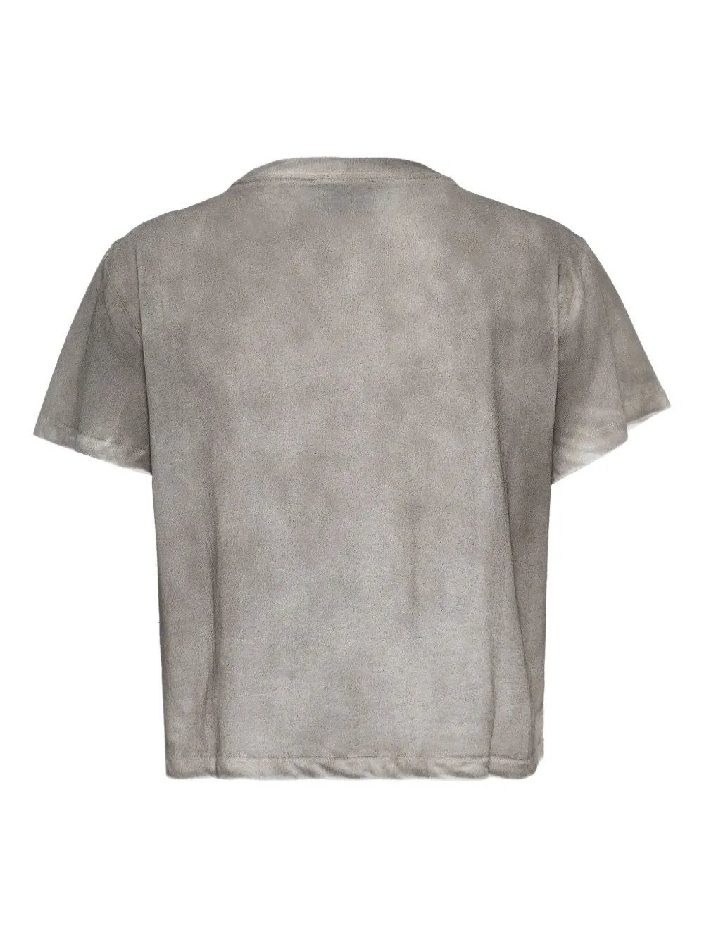 Ashley Williams Washed-effect Graphic-print T-shirt In Gray