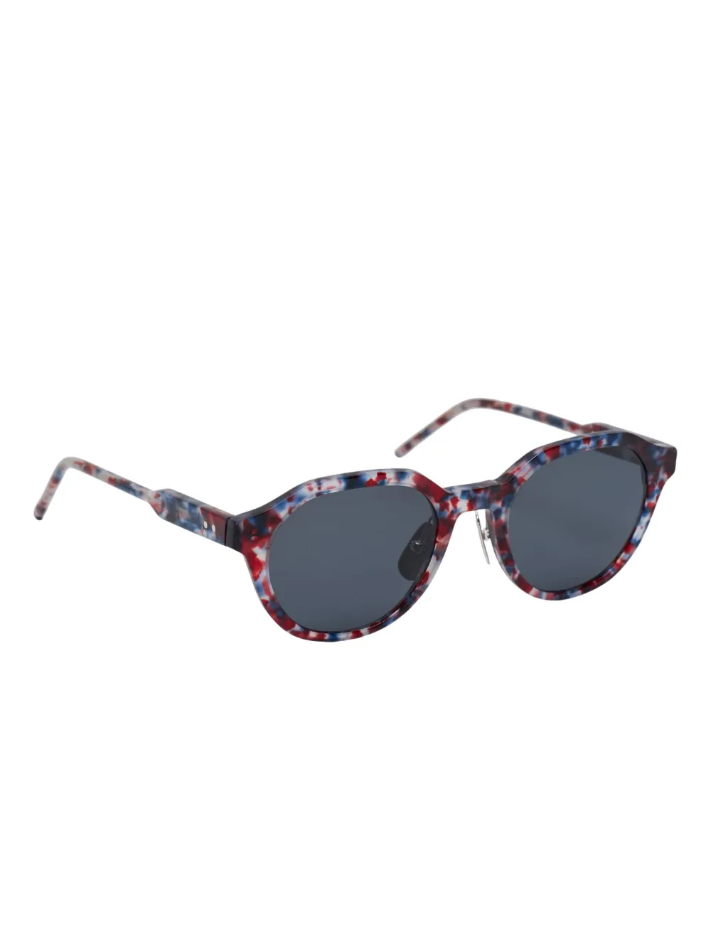 Thom Browne Eyewear Acetate zonnebril met ovalen montuur - Rood