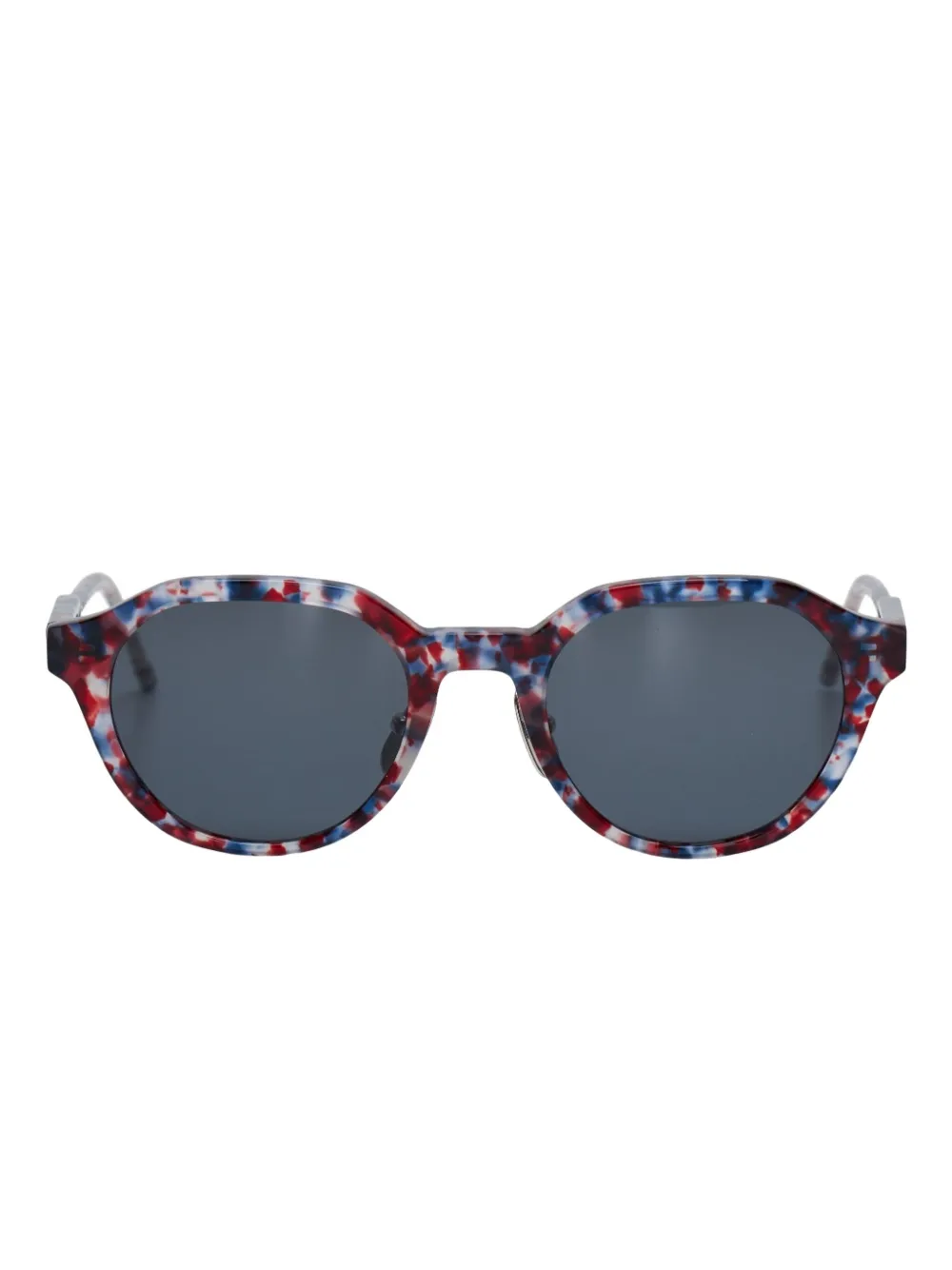 Thom Browne Eyewear acetate oval-frame sunglasses - Rosso