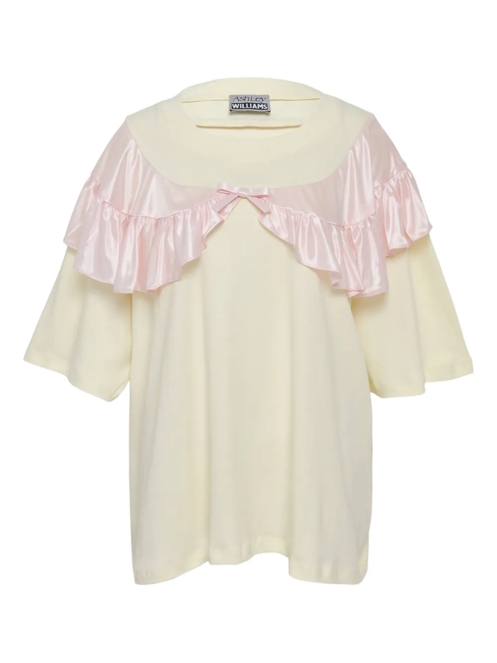 Ashley Williams Ruffled Curtain T-shirt In Neutral