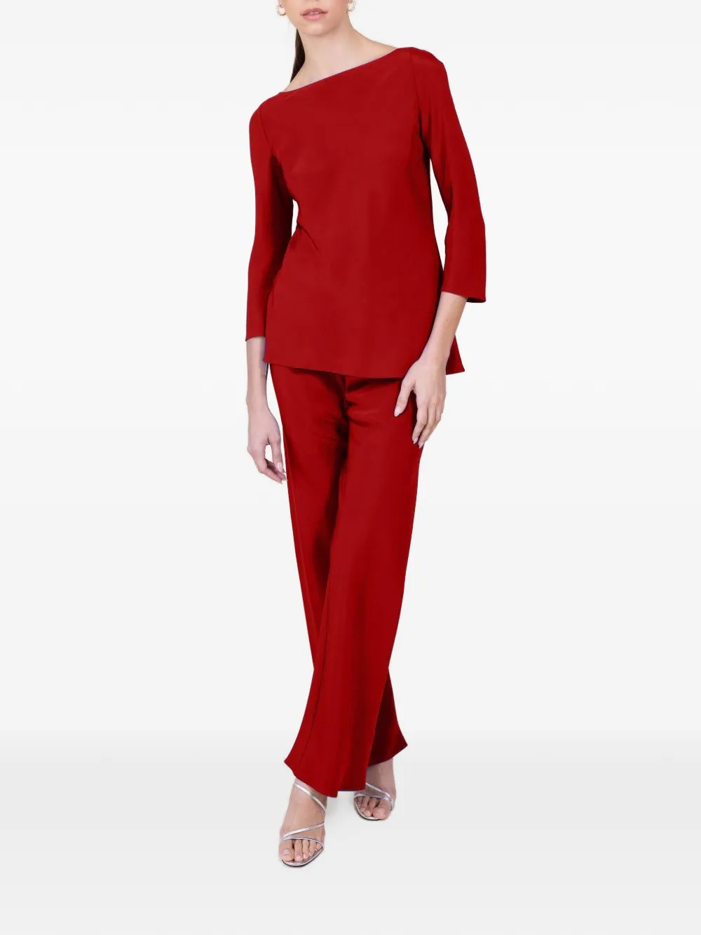 Peter Cohen Silk Tunic In Red