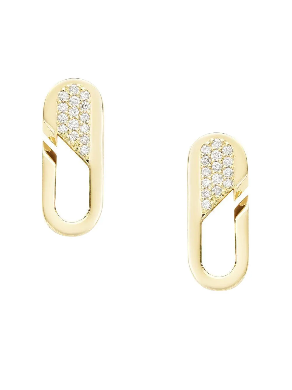 Bizzotto Gioielli 18k Yellow Gold Small Link Diamond Earrings In Gold