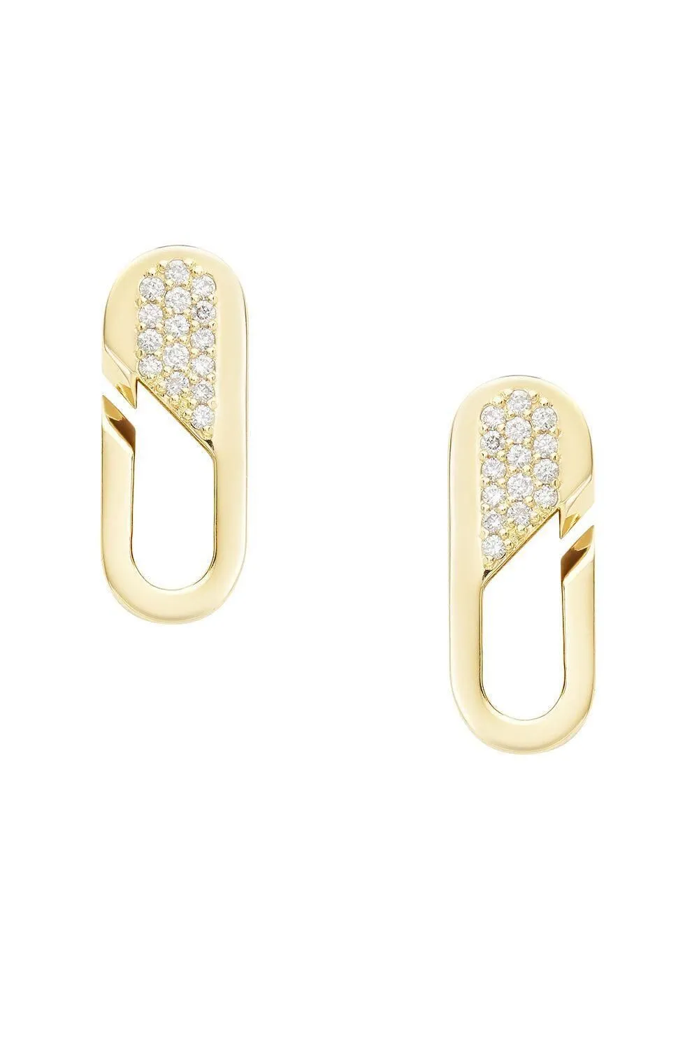 Bizzotto Gioielli 18K yellow gold small Link diamond earrings - Bizzotto Gioielli 18K yellow gold small Link diamond earrings -