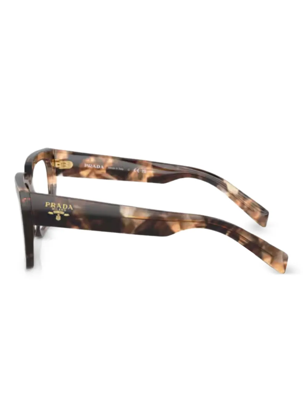 Prada Eyewear Bril met vierkant montuur Bruin