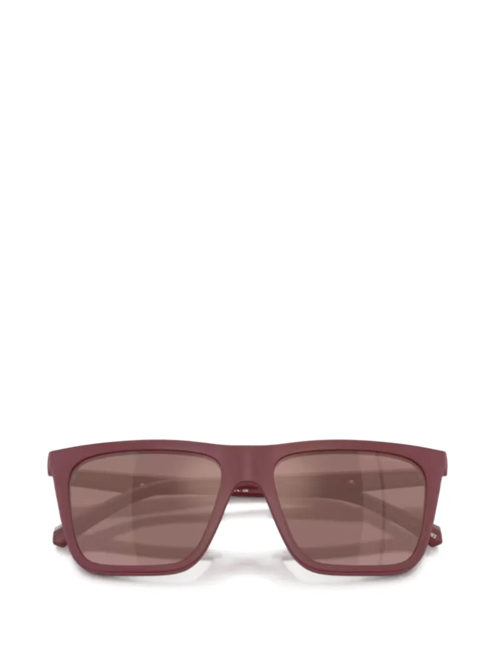 Emporio Armani rectangle-frame glasses - Rosso
