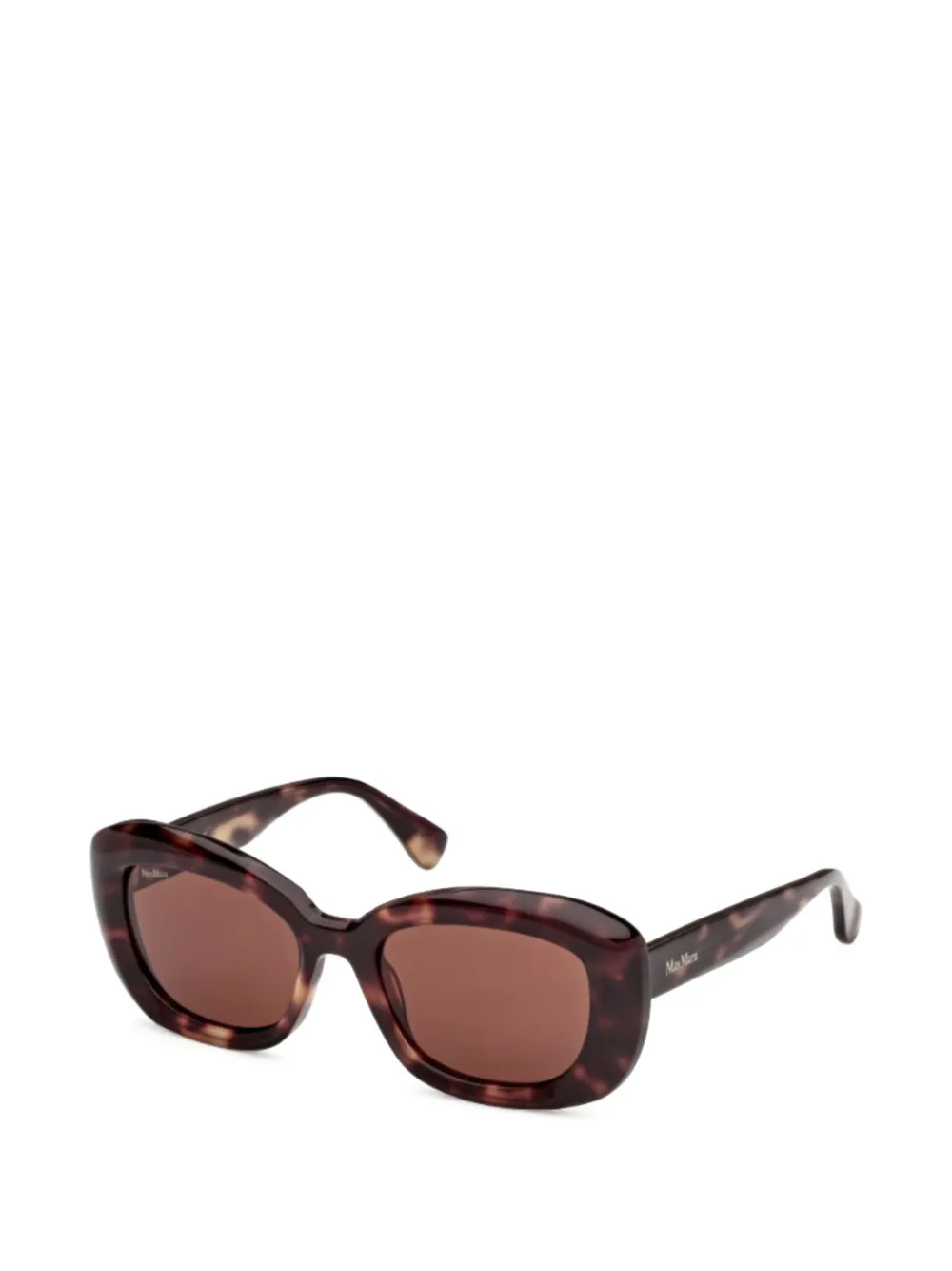 Max Mara Eyewear Rectangle-frame Sunglasses In Brown