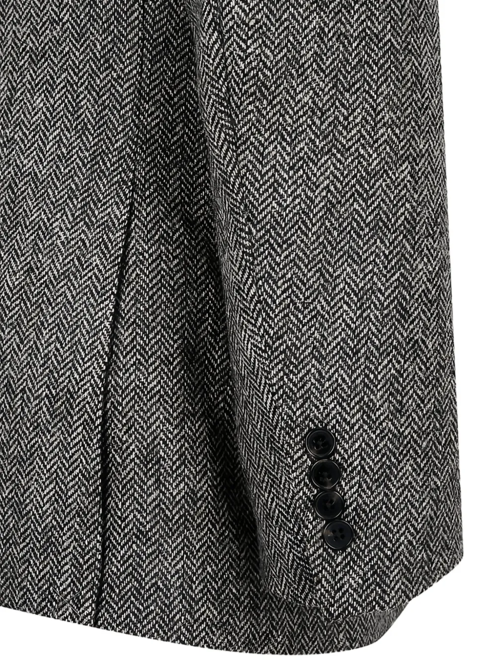Man On The Boon. Herringbone-patterned Blazer In Black