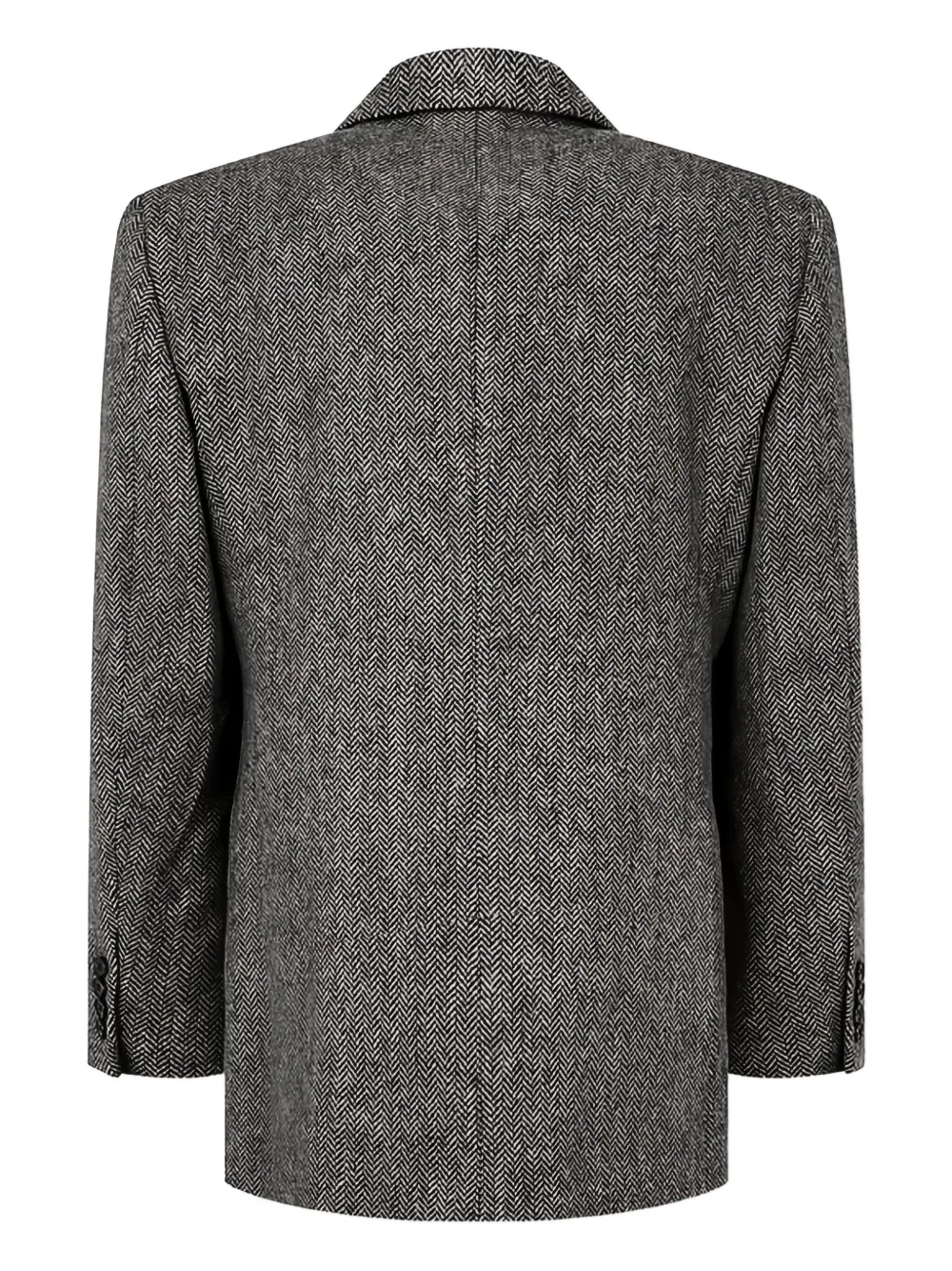 Man On The Boon. Herringbone-patterned Blazer In Black