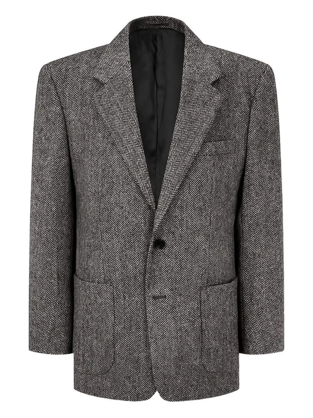 Man On The Boon. herringbone-patterned blazer | Black | Image 1