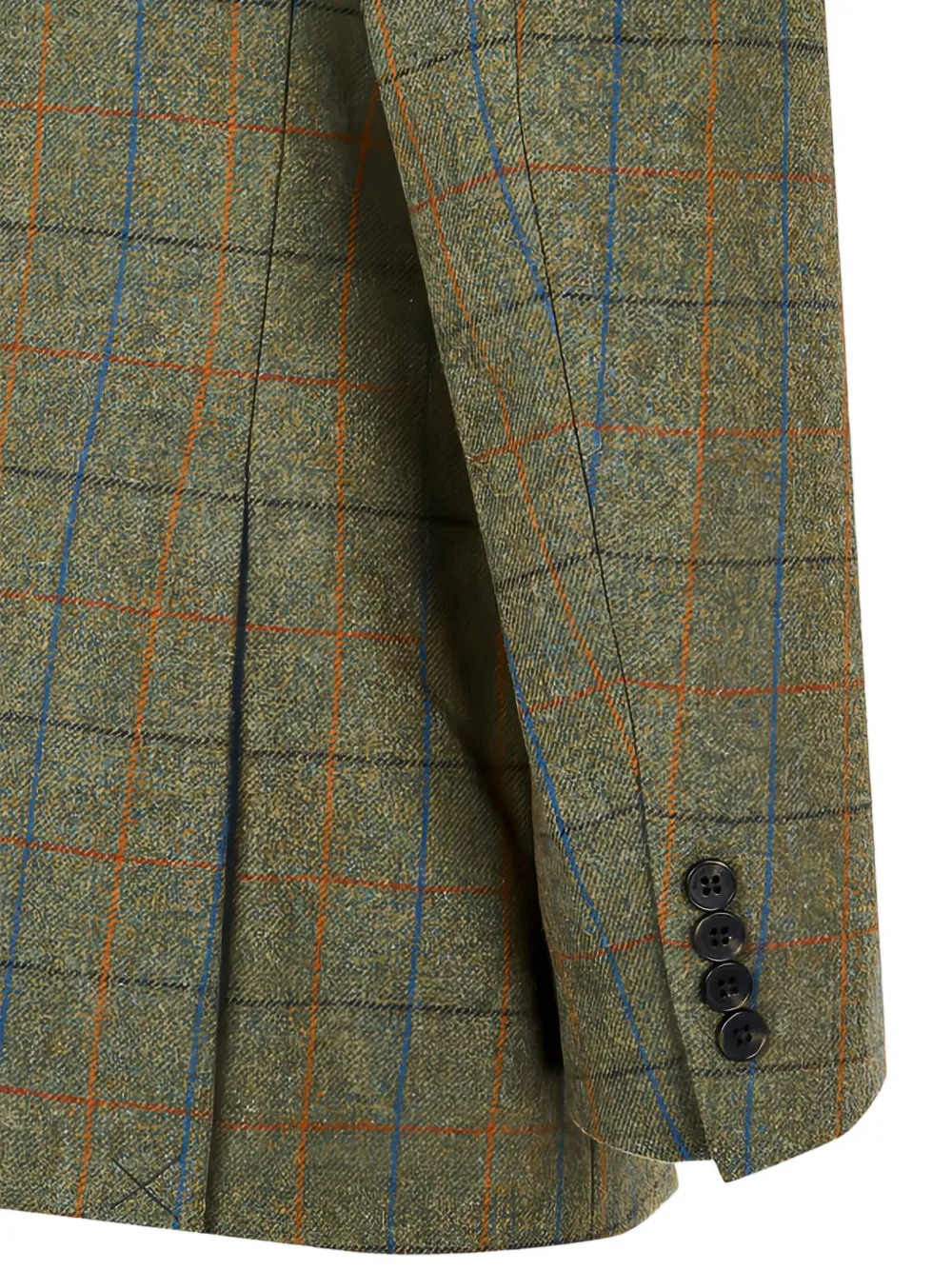 Man On The Boon. Check Buttoned Blazer In Green