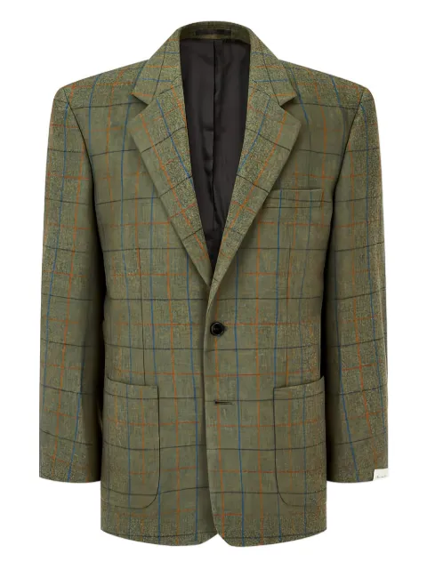 Man On The Boon. check buttoned blazer