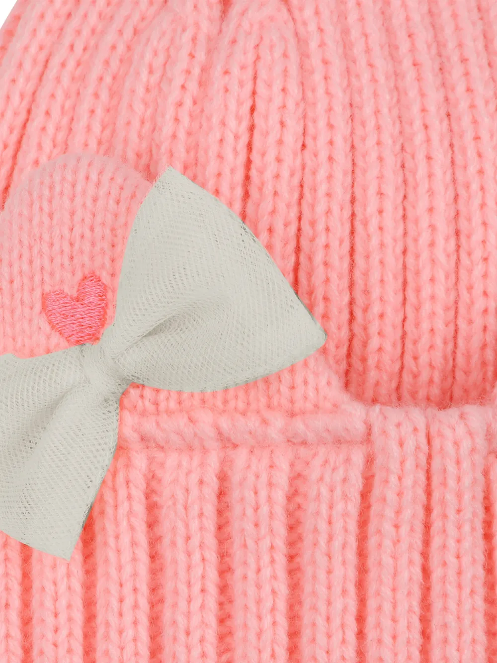 Billieblush bow-detail beanie hat Roze
