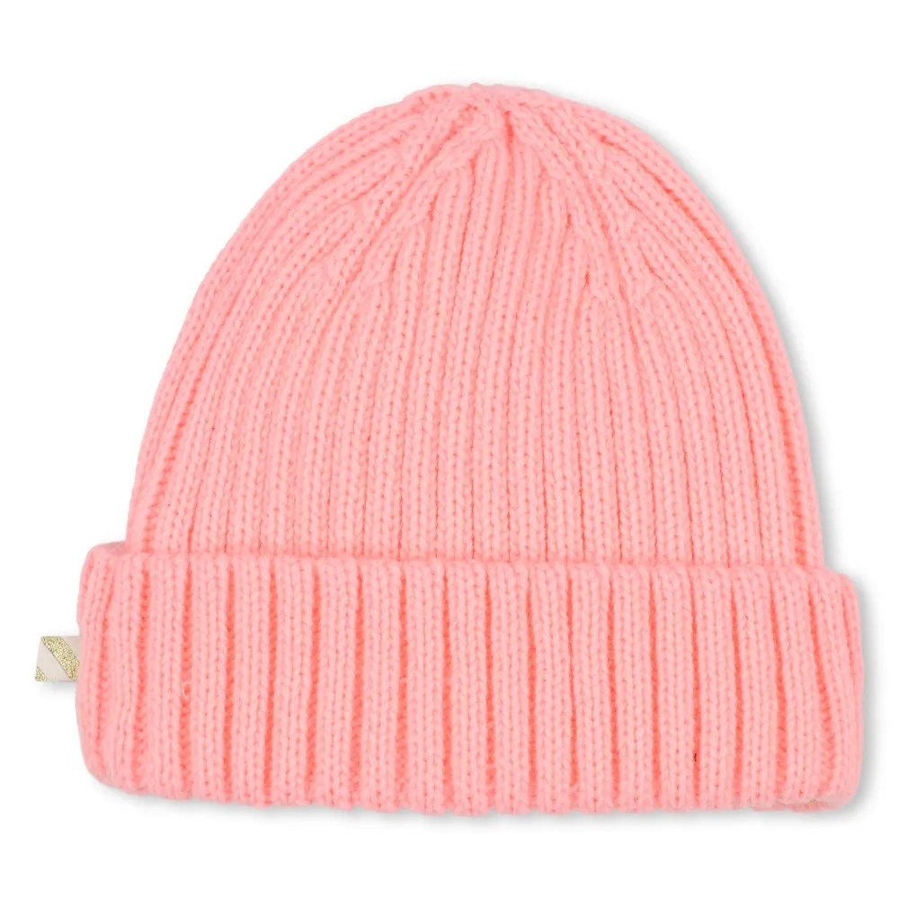 Billieblush bow-detail beanie hat - Roze
