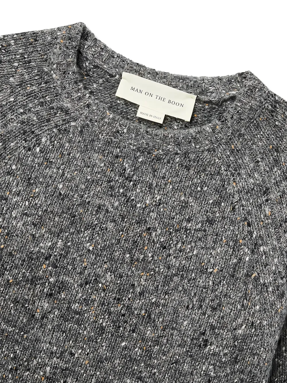 Man On The Boon. Donegal-knit Sweater In Gray