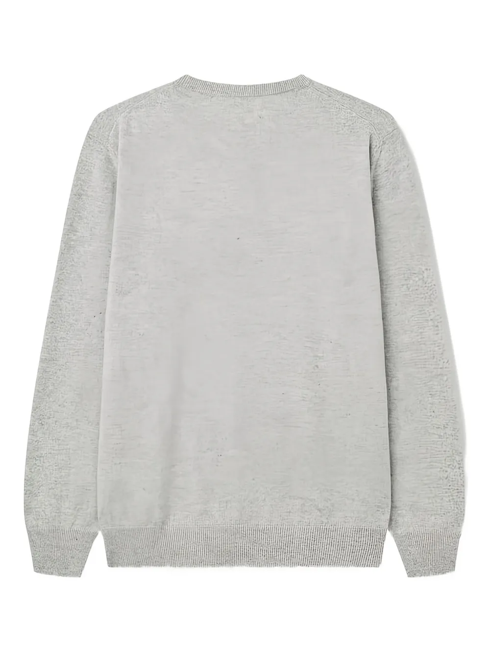 Man On The Boon. Ribgebreide trui met ronde hals - Grijs