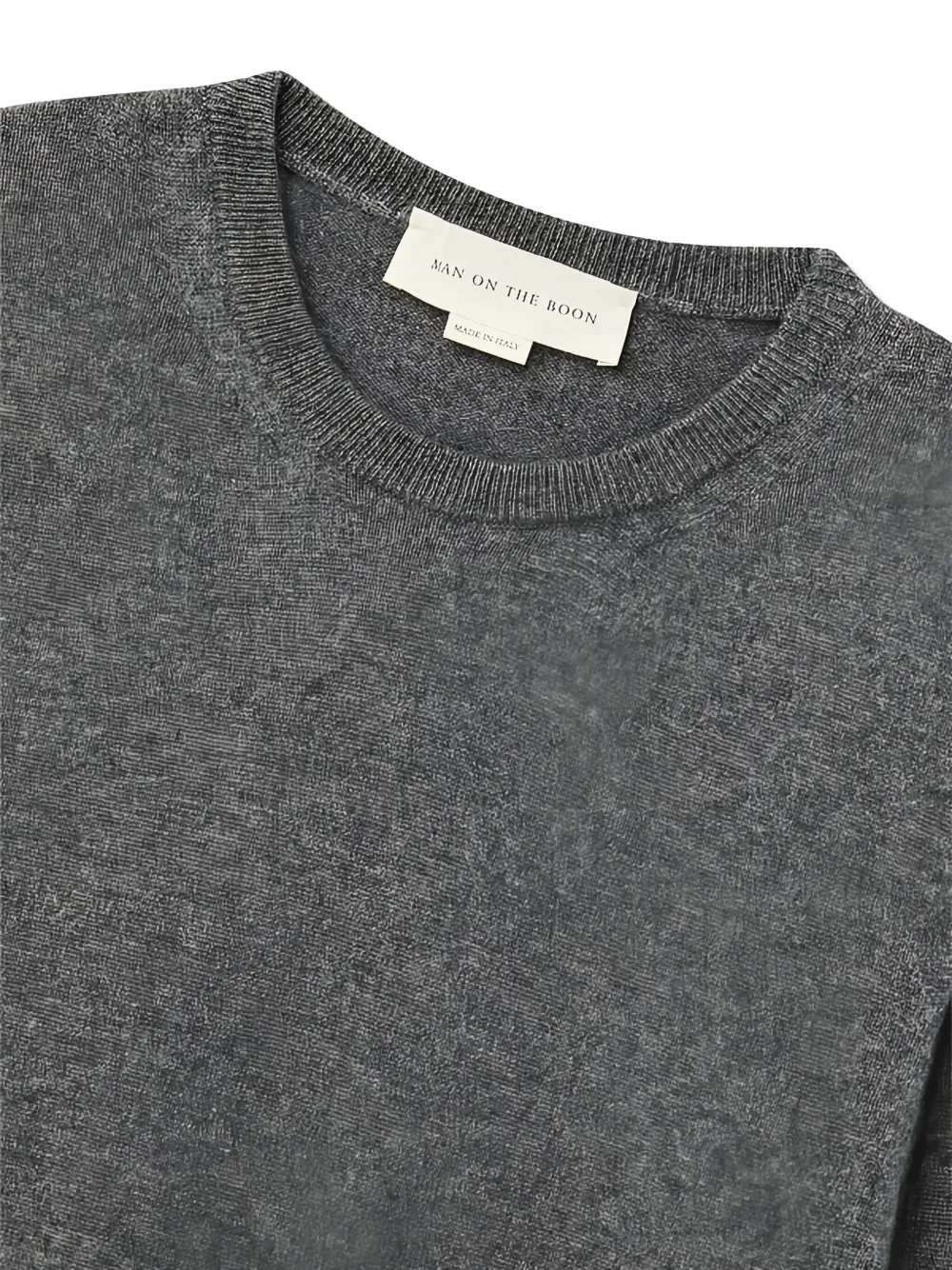 Man On The Boon. Crewneck Knit Sweater In Gray