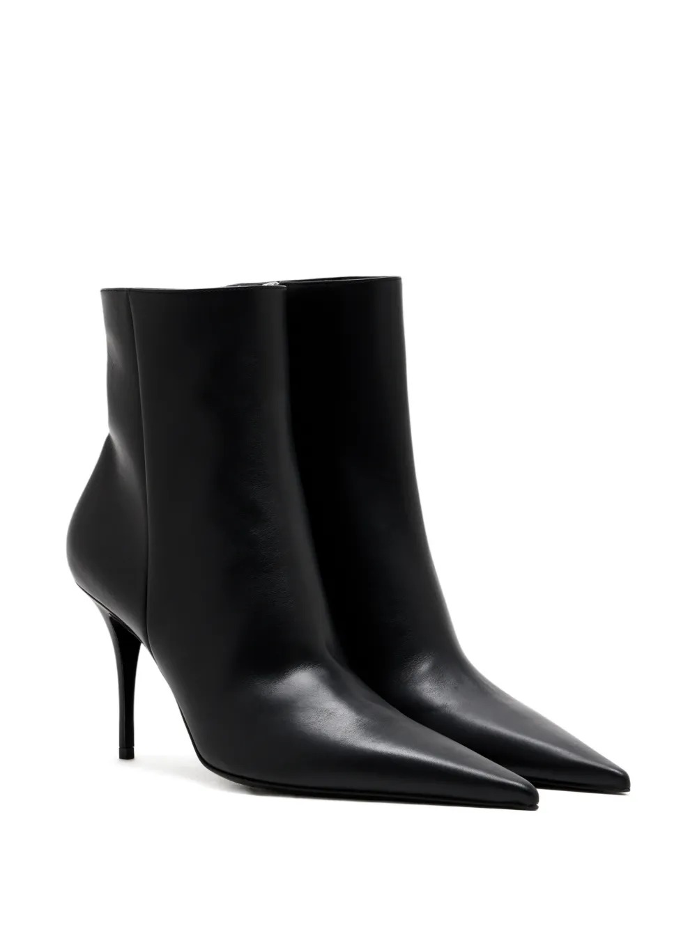 Amina Muaddi Barbara stiletto leren laarzen Zwart