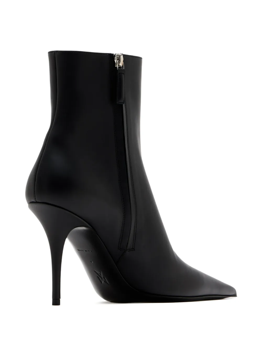 Amina Muaddi Barbara stiletto leren laarzen Zwart