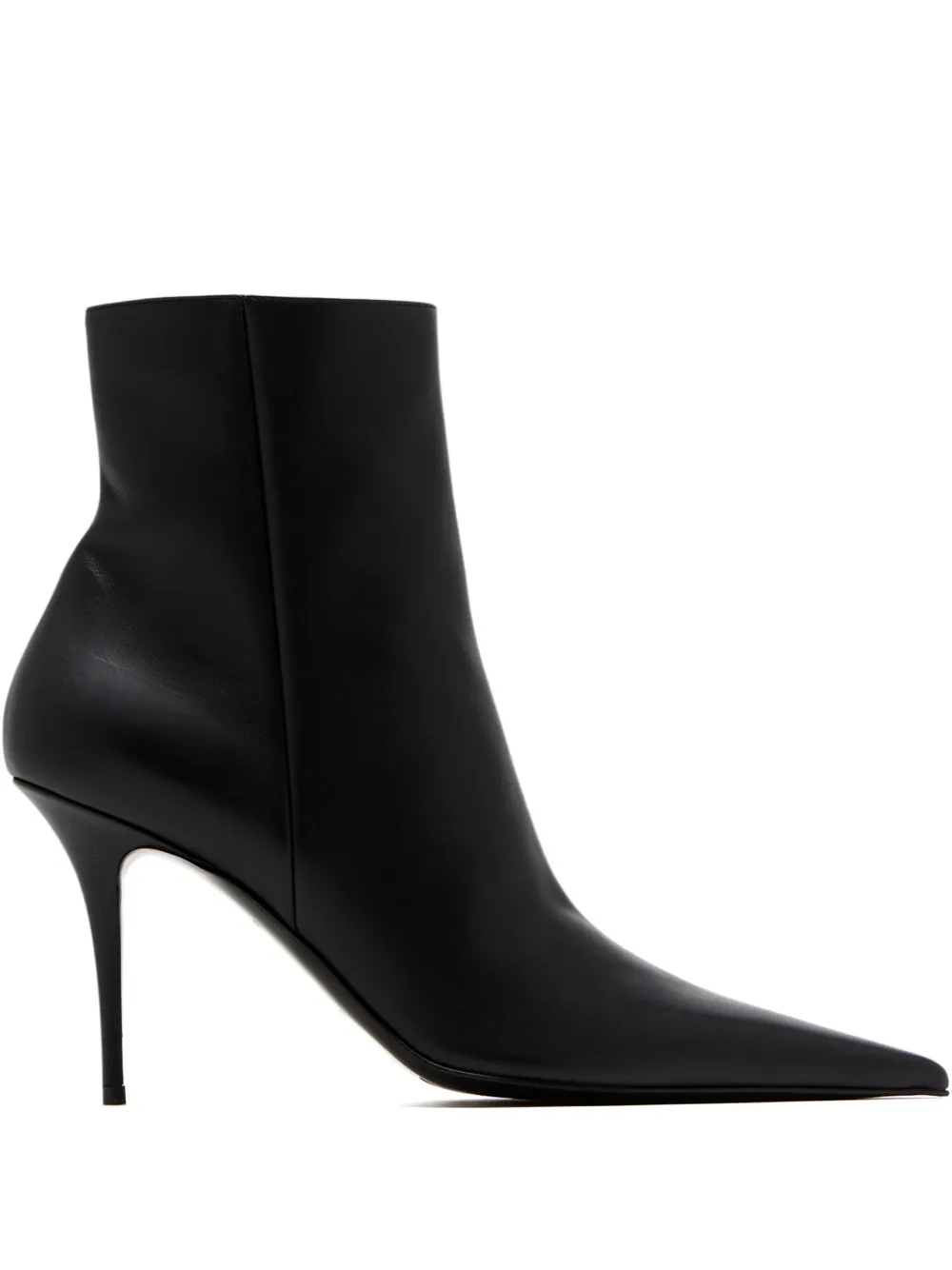 Amina Muaddi Barbara stiletto leren laarzen Zwart