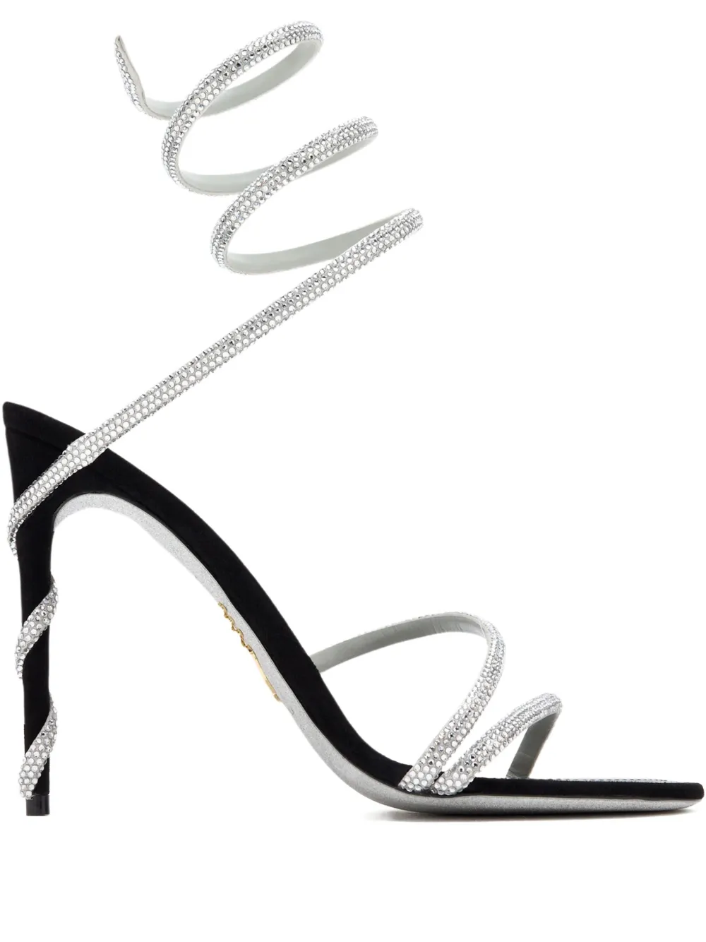René Caovilla 105mm Margot Spiral-embellished Sandals In Black