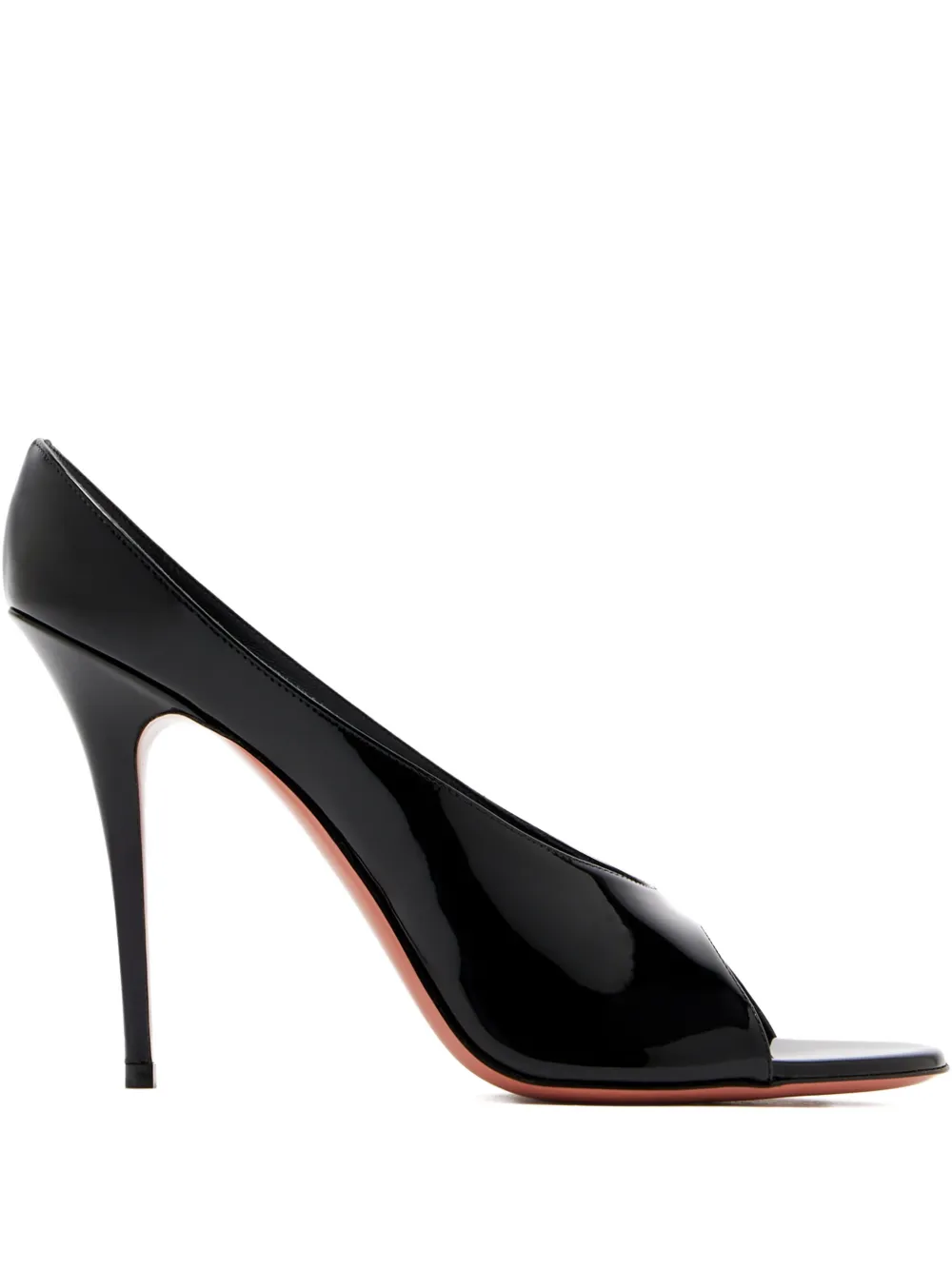 Amina Muaddi Anok lakleren sandalen Zwart